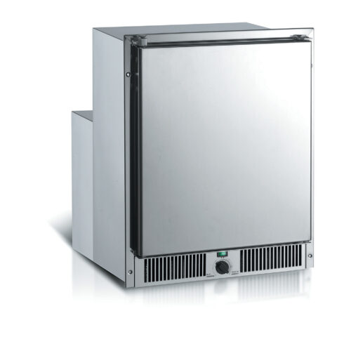 Low profile (XT) mains fed ice maker with brushed stainless steel door