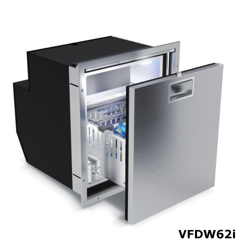 DW62iX- 62 Litre single drawer fridge in stainless steel