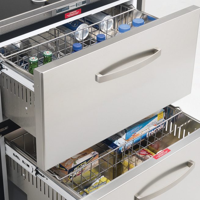 DW180 - 144 Litre 2 drawer 12/24 volt marine fridge or freezer (select option) with integral compressor-01